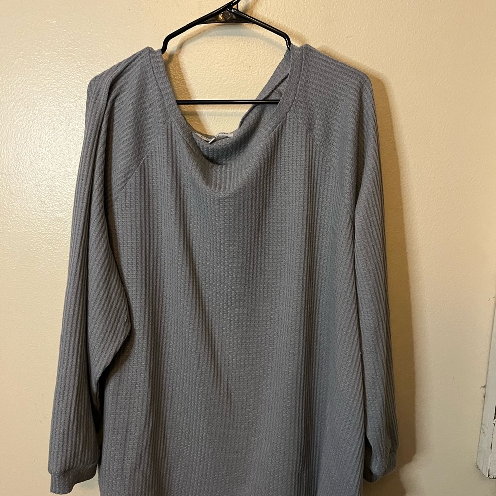 Chic Soul Gray Long Sleeve Top